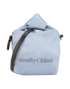 SEE BY CHLOÉ SEE BY CHLOÉ WOMAN CROSS-BODY BAG PASTEL BLUE SIZE - POLYESTER, POLYURETHANE