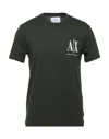 Armani Exchange T-shirts In Military Green