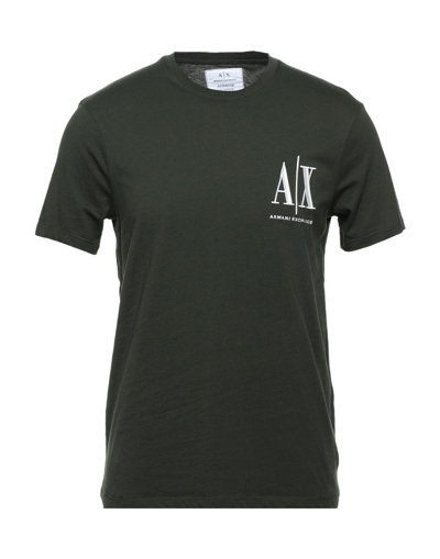Armani Exchange T-shirts In Military Green