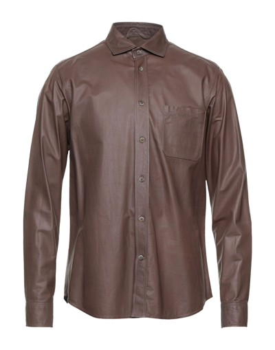 Herno Shirts In Brown
