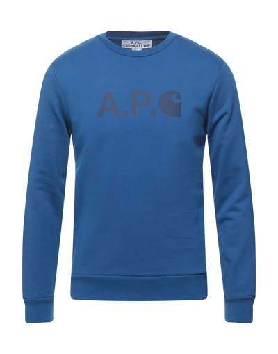 A.p.c. E Carhartt Sweatshirts In Blue