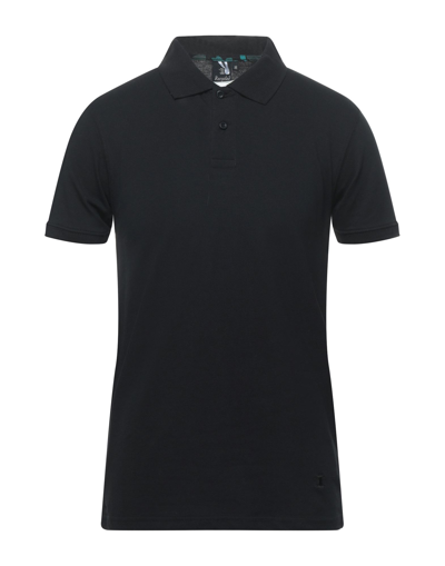 Recycled Art World Polo Shirts In Black