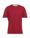 Brunello Cucinelli T-shirts In Maroon