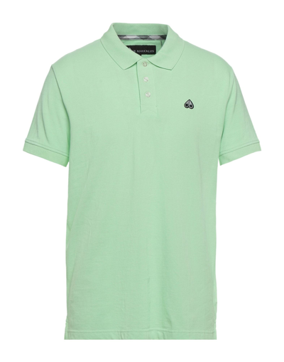 Moose Knuckles Polo Shirts In Acid Green