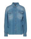 Pinko Denim Shirts In Blue