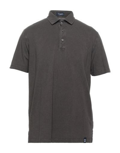 Drumohr Polo Shirts In Brown