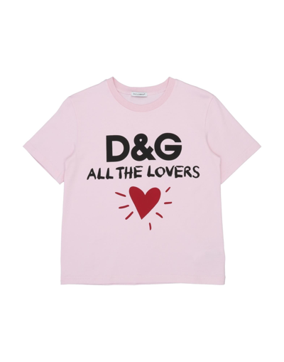 Dolce & Gabbana Kids' T-shirts In Pink