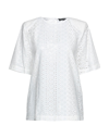 FEDERICA TOSI FEDERICA TOSI WOMAN TOP WHITE SIZE 4 COTTON