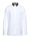 Fendi Logo Collar Tailored Shirt In White