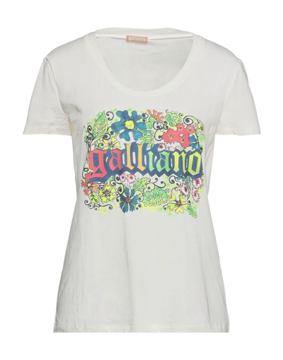 Galliano T-shirts In Ivory
