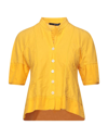 HIGH HIGH WOMAN SHIRT YELLOW SIZE 8 RAMIE, COTTON, CUPRO