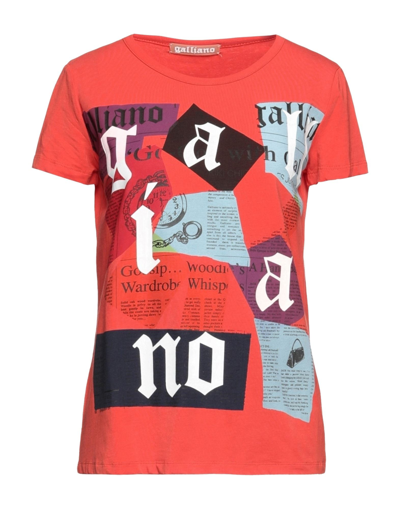 Galliano T-shirts In Red