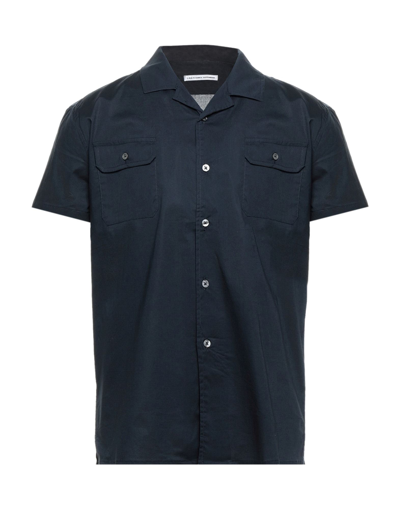 Grey Daniele Alessandrini Shirts In Dark Blue