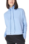 Sweaty Betty Harmonise Luxe Fleece Sweatshirt In Coast Blue