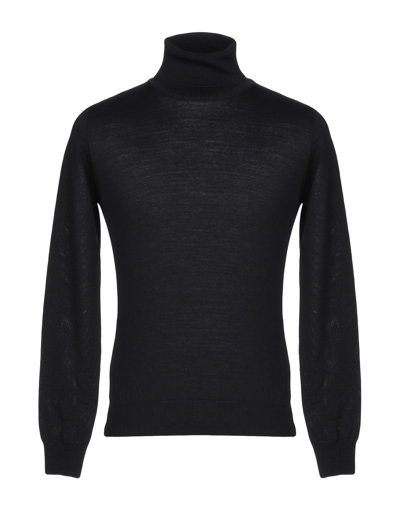 Vneck Turtlenecks In Dark Blue