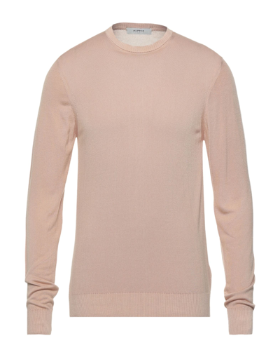 Alpha Studio Sweaters In Beige