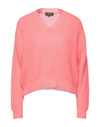 LE MONT ST MICHEL LE MONT ST MICHEL WOMAN SWEATER CORAL SIZE XL ACRYLIC, POLYESTER, MOHAIR WOOL