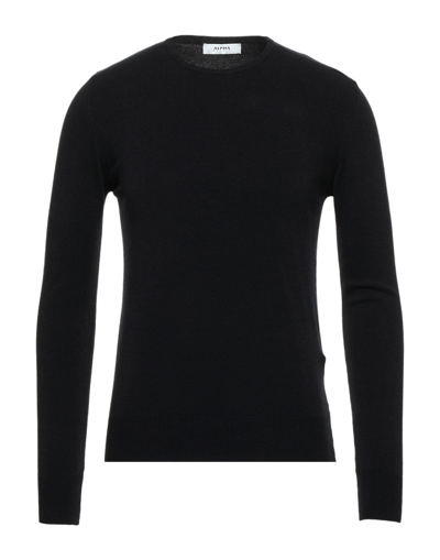 Alpha Studio Sweaters In Black