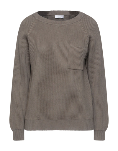 Brunello Cucinelli Sweaters In Military Green
