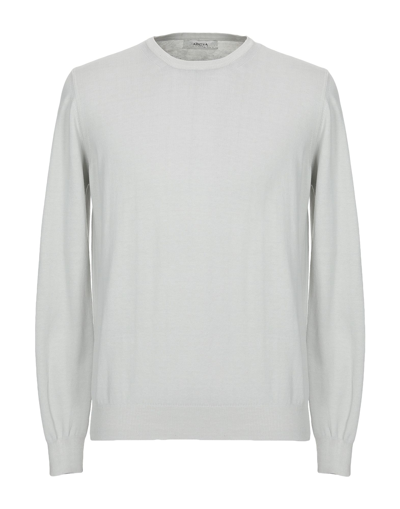 Alpha Studio Sweaters In Light Grey