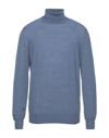 GRAN SASSO GRAN SASSO MAN TURTLENECK PASTEL BLUE SIZE 46 VIRGIN WOOL