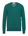 Brooksfield Sweaters In Emerald Green