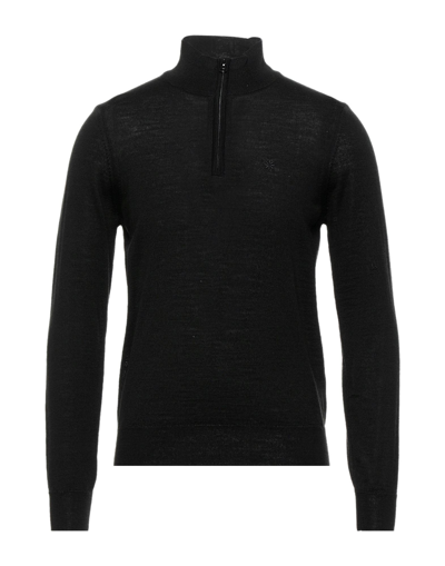 Bagutta Man Turtleneck Black Size M Merino Wool, Acrylic