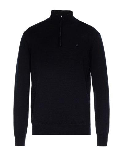 Bagutta Man Turtleneck Midnight Blue Size L Merino Wool, Acrylic In Dark Blue