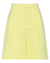 Msgm Woman Shorts & Bermuda Shorts Yellow Size 2 Cotton In Yellow