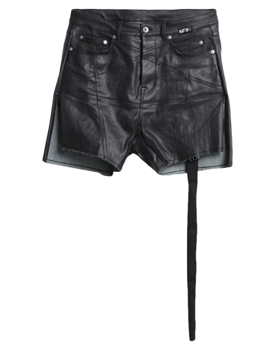 Rick Owens Drkshdw Denim Shorts In Black