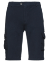Distretto 12 Man Shorts & Bermuda Shorts Midnight Blue Size 28 Cotton, Elastane