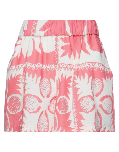 Red Valentino Woman Shorts & Bermuda Shorts Coral Size 0 Polyester, Cotton In Red