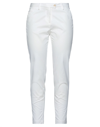 Michael Coal Woman Pants White Size 28 Cotton, Elastane