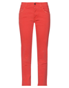 Shop Iceberg Woman Jeans Coral Size 26 Cotton, Elastane In Red