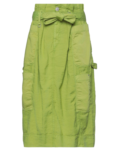 High Midi Skirts In Green