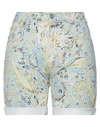Dixie Woman Shorts & Bermuda Shorts Sky Blue Size S Cotton In Blue