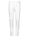 Dondup Mid-rise Straight Leg Trousers In White