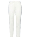Mason's Woman Pants Cream Size 12 Cotton, Polyamide, Elastane In White