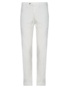 B SETTECENTO B SETTECENTO MAN PANTS WHITE SIZE 40 COTTON, ELASTANE