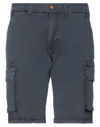 Impure Man Shorts & Bermuda Shorts Midnight Blue Size 38 Cotton, Elastane