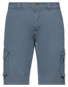 Impure Man Shorts & Bermuda Shorts Slate Blue Size 38 Cotton, Elastane