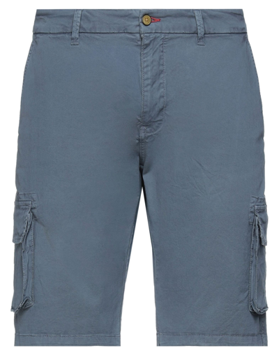 Impure Man Shorts & Bermuda Shorts Slate Blue Size 38 Cotton, Elastane In Blue