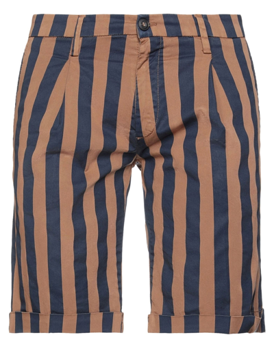 Bro-ship Bro Ship Man Shorts & Bermuda Shorts Brown Size 30 Cotton, Elastane