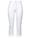 FORTE DEI MARMI COUTURE FORTE DEI MARMI COUTURE WOMAN PANTS IVORY SIZE 28 COTTON, ELASTANE