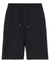 Woc Writing On Cover Man Shorts & Bermuda Shorts Black Size M Cotton, Elastane