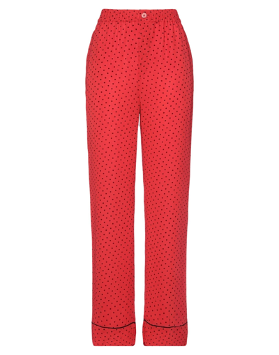Ganni Pants In Red