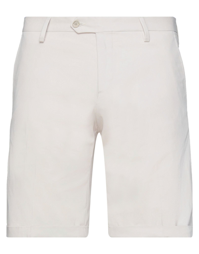 Roberto P  Luxury Roberto P Luxury Man Shorts & Bermuda Shorts Beige Size 40 Cotton, Elastane