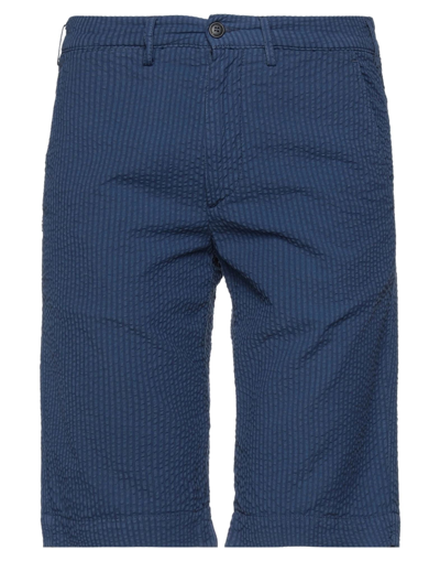 40weft Man Shorts & Bermuda Shorts Slate Blue Size 28 Cotton