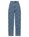 IND MILANO IND MILANO WOMAN PANTS BLUE SIZE 28 COTTON, POLYESTER, ELASTANE
