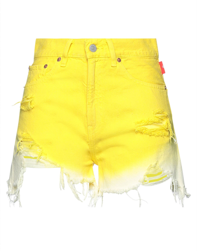 Denimist Denim Shorts In Yellow